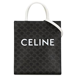 Céline-Celine Marrón Pequeño Triomphe Vertical Cabas-Castaño