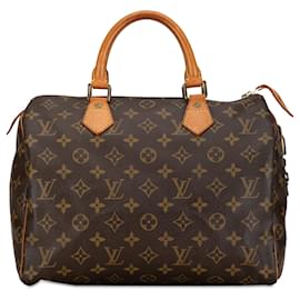 Louis Vuitton-Louis Vuitton Monogramma Marrone Speedy 30-Marrone