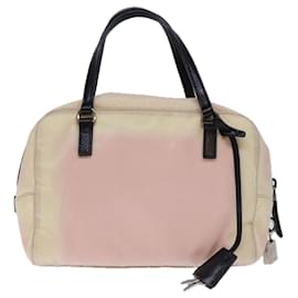 Prada-PRADA Hand Bag Nylon White Auth bs13951-White