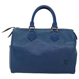 Louis Vuitton-Bolso de mano LOUIS VUITTON Epi Speedy 25 Azul Toledo M43015 Autenticación LV 71629-Otro