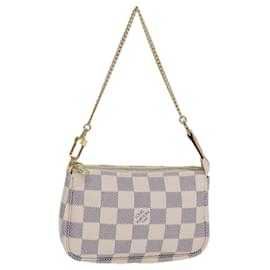 Louis Vuitton-LOUIS VUITTON Damier Azur Mini Pochette Accessoires Pochette N60487 Auth LV 71970A-Autre