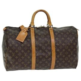 Louis Vuitton-Bolso Boston Keepall 50 con monograma de LOUIS VUITTON M41426 Autenticación LV 72978-Monograma