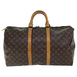 Louis Vuitton-Bolso Boston Keepall 50 con monograma de LOUIS VUITTON M41426 Autenticación LV 72978-Monograma