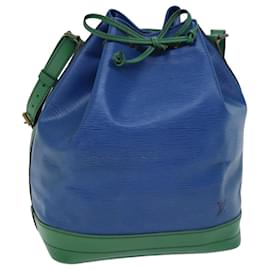 Louis Vuitton-LOUIS VUITTON Epi Noe Shoulder Bag Bicolor Green Blue M44044 LV Auth 72194-Blue,Green