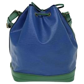 Louis Vuitton-Bolso de hombro LOUIS VUITTON Epi Noe bicolor verde azul M44044 LV Auth 72194-Azul,Verde