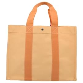 Hermès-HERMES Bora Bora GM Tote Bag Lona Naranja Auth 73250-Naranja