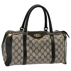 Gucci-Bolsa GUCCI GG Supreme Boston PVC Marinha Auth ep4157-Azul marinho