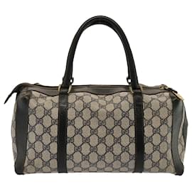 Gucci-Bolsa GUCCI GG Supreme Boston PVC Marinha Auth ep4157-Azul marinho