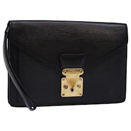 Louis Vuitton-Bolso de mano LOUIS VUITTON Epi Serie Dragonne Negro M52612 LV Auth th4847-Negro