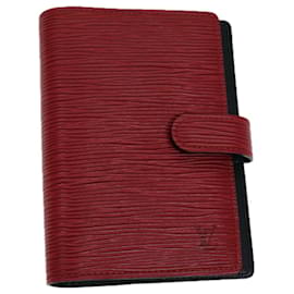 Louis Vuitton-LOUIS VUITTON Epi Agenda PM Day Planner Copertina Rossa R20057 LV Auth 71955-Rosso