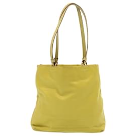 Prada-PRADA Borsa Tote Nylon Giallo Auth 73333-Giallo