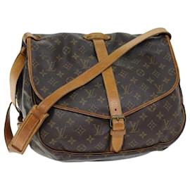 Louis Vuitton-Bolso de hombro Saumur 35 con monograma de LOUIS VUITTON M42254 Autenticación LV 73044-Monograma