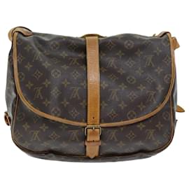 Louis Vuitton-Bolso de hombro Saumur 35 con monograma de LOUIS VUITTON M42254 Autenticación LV 73044-Monograma