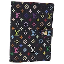 Louis Vuitton-LOUIS VUITTON Monogram Multicolor Agenda PM Day Planner Nero R21076 Auth 71953-Nero