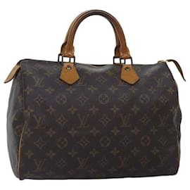 Louis Vuitton-Bolso de mano LOUIS VUITTON Monogram Speedy 30 M41526 LV Auth 73068-Monograma