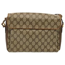 Gucci-GUCCI GG Supreme Web Sherry Line Umhängetasche PVC Beige 904 02 084 Auth 73034-Beige