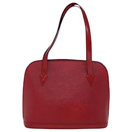 Louis Vuitton-Bolsa de ombro LOUIS VUITTON Epi Lussac vermelha M52287 Autenticação de LV 72994-Vermelho