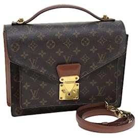 Louis Vuitton-LOUIS VUITTON Monogram Monceau 28 Borsa a mano 2 vie M51185 LV Auth 73401-Monogramma