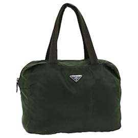 Prada-PRADA Hand Bag Nylon Khaki Auth ac2986-Khaki