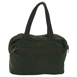 Prada-PRADA Hand Bag Nylon Khaki Auth ac2986-Khaki