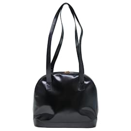 Gucci-Bolsa de ombro GUCCI couro envernizado preto 001 090 1649 Auth 73156-Preto