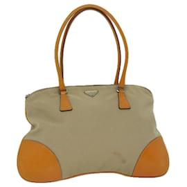 Prada-PRADA Borsa a Spalla Tela Beige Auth 73339-Beige