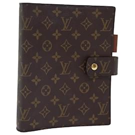 Louis Vuitton-Agenda con monograma LOUIS VUITTON Cubierta para agenda diaria GM R20006 LV Auth 73277-Monograma