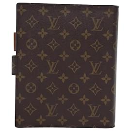 Louis Vuitton-Agenda con monograma LOUIS VUITTON Cubierta para agenda diaria GM R20006 LV Auth 73277-Monograma