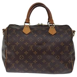 Louis Vuitton-LOUIS VUITTON Monogram Speedy Bandouliere 30 Borsa a mano 2 vie M41112 LV Auth 73409-Monogramma