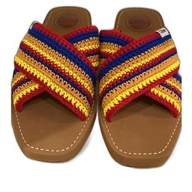 Chloé Woody leather sandals multi color 38 Multiple colors