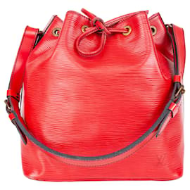 Louis Vuitton-Louis Vuitton Red Sac Noe Petit Epi Leather-Red