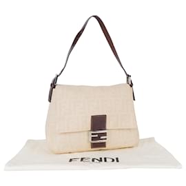 Fendi-Borsa a tracolla Fendi Zucca Mamma Baguette-Beige