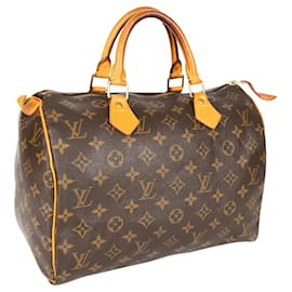 Louis Vuitton-Monograma de lona Louis Vuitton Speedy 30-Castaño