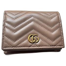 Gucci-Portefeuille Marmont-Beige