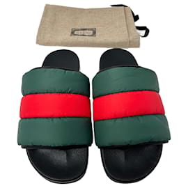 Gucci-Sandalias acolchadas en la web-Multicolor