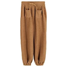 Autre Marque-Frankie Shop Pantalon de survêtement pelucheux en polyester marron-Marron
