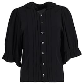 Isabel Marant-Chemise plissée Isabel Marant en coton noir-Noir
