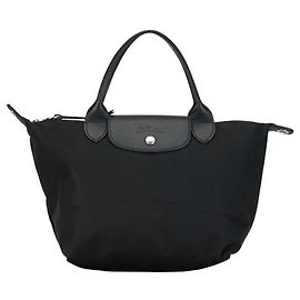 & Other Stories Longchamp Canvas Leather Le Pliage M Tote Bag Black