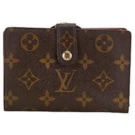 Louis Vuitton-Louis Vuitton Porte Monnaie Viennois Portefeuille à deux volets Portefeuille long en toile M61663 en bon état-Autre