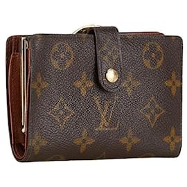 Louis Vuitton-Louis Vuitton Porte Monnaie Viennois Cartera plegable Lona Cartera larga M61663 en buen estado-Otro