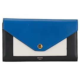 Céline-Celine Leather Trifold Wallet Leather Long Wallet 105853 in Good condition-Other