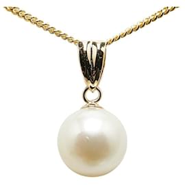& Other Stories-LuxUness 18Collier pendentif perle en or k Collier en métal en excellent état-Doré