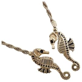 Dior-Dior Seahorse Lariat Necklace Metal Necklace in Good condition-Other