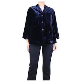 Autre Marque-Blue velvet jacket - size UK 12-Blue