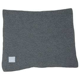 Acne-Grey knitted wool scarf-Grey