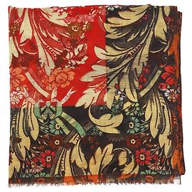 Dries Van Noten Lenço estampado floral vermelho Vermelho