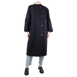 Les Prairies de Paris Navy button-up wool coat - Brand size 1 Navy blue