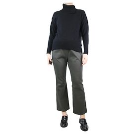 Joseph Black roll-neck wool asymmetric jumper - size XS Black