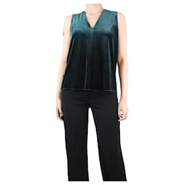 Autre Marque-Green velvet sleeveless top - size UK 8-Green