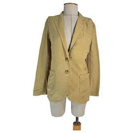 Ralph Lauren Blazer in seta e lino color cammello Cammello